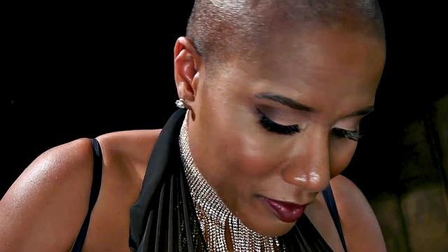 Cruel dominatrix spanks incel