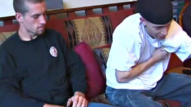 Adam strips down and Shane is quick to swallow. Shane gently sucks, while Adam enjoys his warm and moist mouth. It is only a matter of time before he passes the point of no return and cums all over Shane's face.