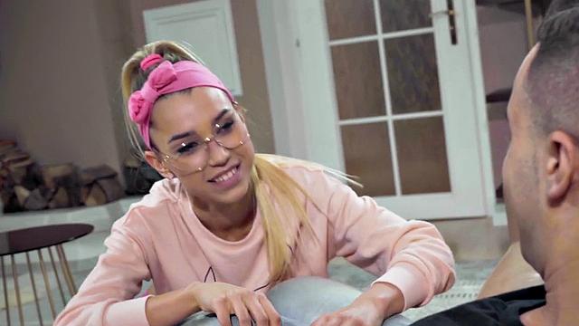 Stepsis sucking dick before riding cock in taboo couple