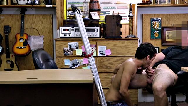 Cocksucking gay pawn banged in the office by owner