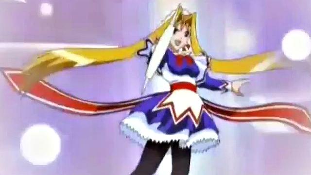 Weird anime teen smashes crotch