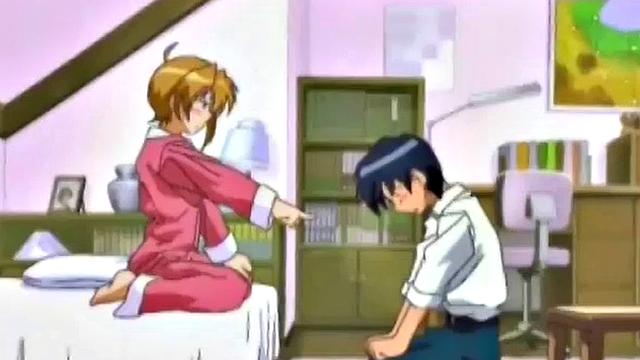 Анимешная школьница смачно лупит яйца, парень теперь её игрушка