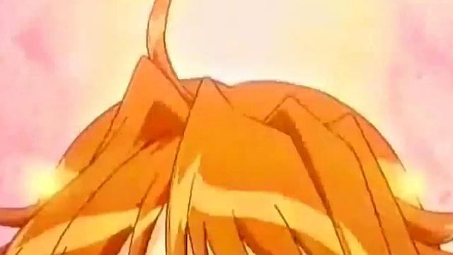 Weird anime teen smashes crotch