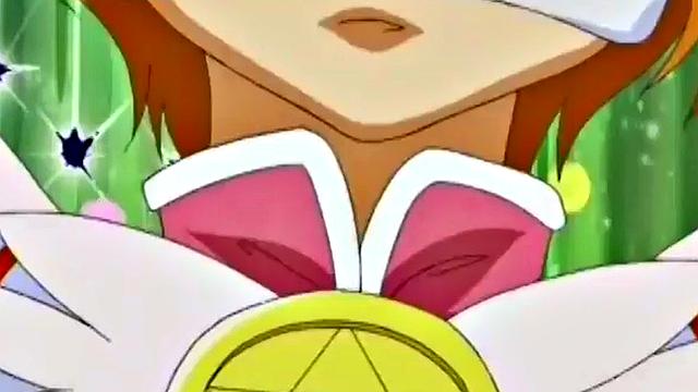 Weird anime teen smashes crotch