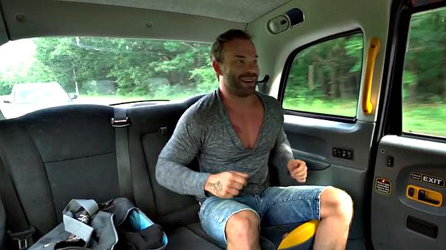 Real taxi driver bae sucks cock and gets pussypounded in car