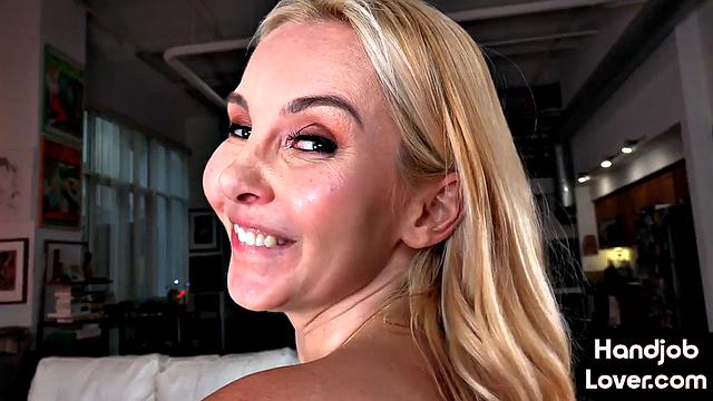 POV Cockhungry blondie teases her lover