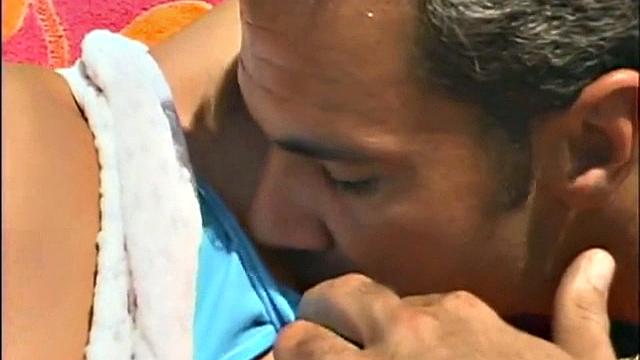 Teen Gets Blowjob and Fucks outside with Mature Men