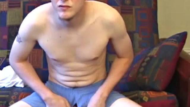 It's fun to watch Ethan jacking off, mostly because he almost never uses any classic strokes, preferring to manipulate his massivecock in a variety of interesting ways.