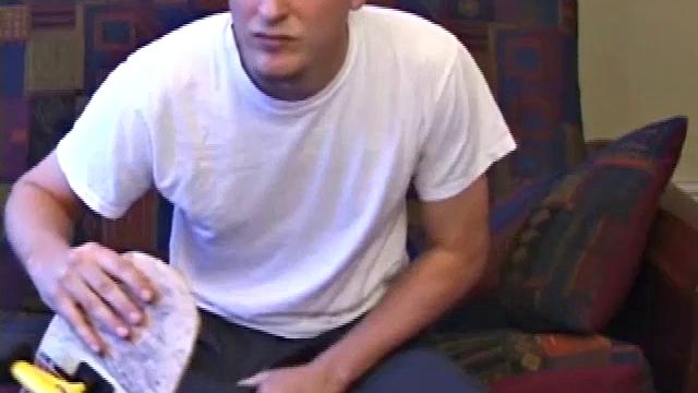 It's fun to watch Ethan jacking off, mostly because he almost never uses any classic strokes, preferring to manipulate his massivecock in a variety of interesting ways.