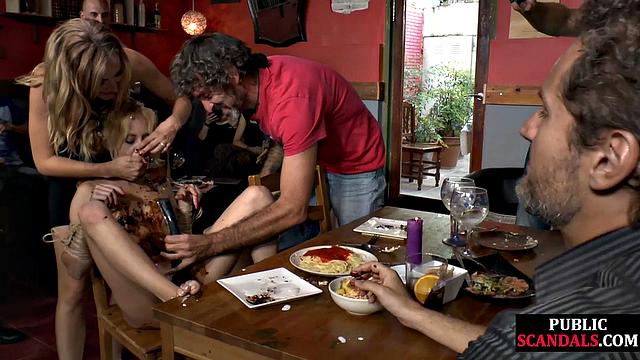 Petite girl gets humiliated in public