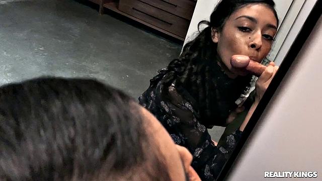 RK At Home - Petite Roommate Makes Cock Disappear