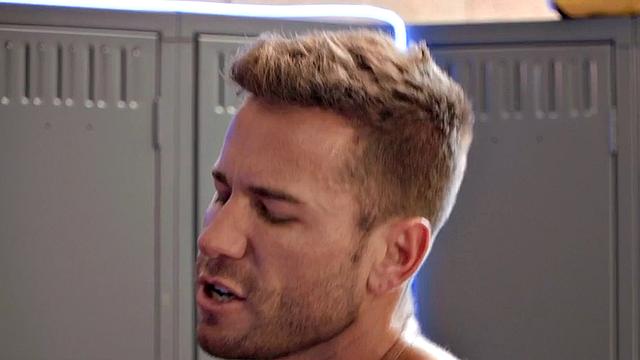 Eager athletic jock anal pounded in gym before receiving facial