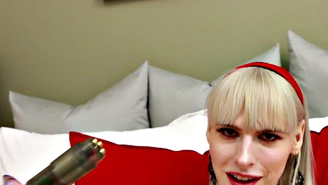 Pervert trans fucking herself