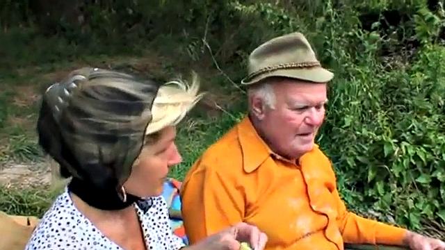 Teen joins oldies in outdoor sex romp