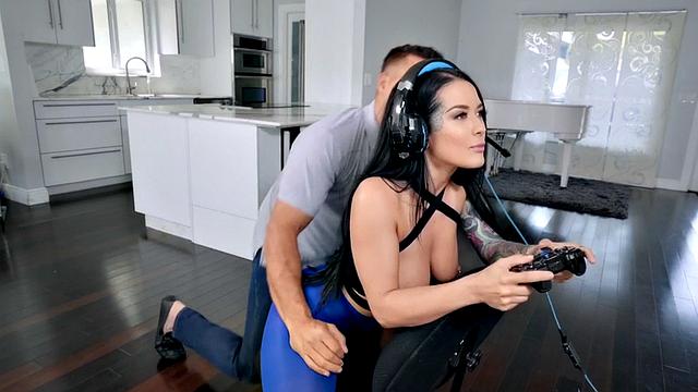 Slutty gaming lady fucked by BF while playing games