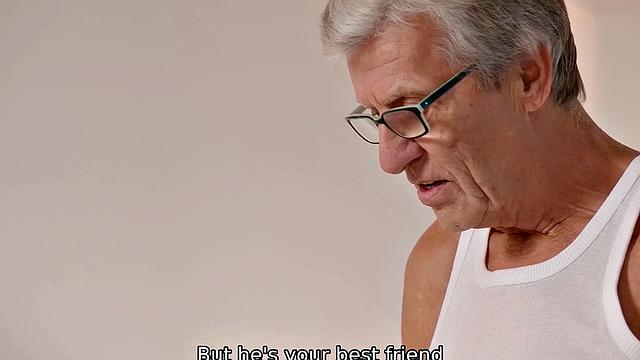 VIP4K. Older husband asks friend to come and fuck his hot busty wife