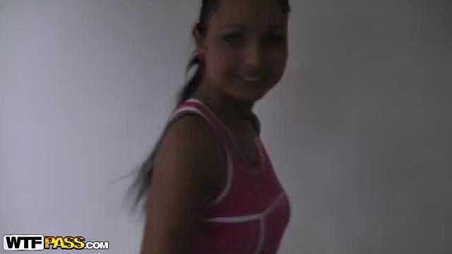 Solarium with sporty girlfriend