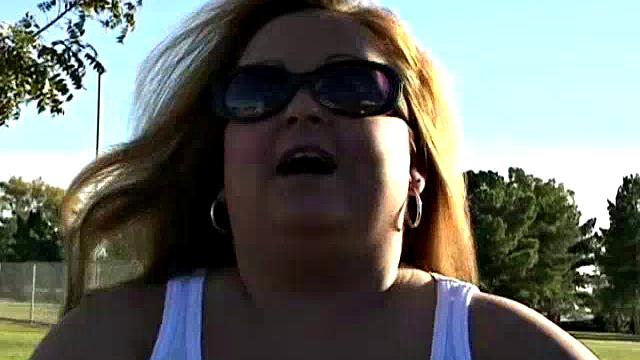 Curvy Blonde in a Park