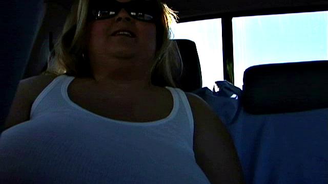 Curvy Blonde in a Park