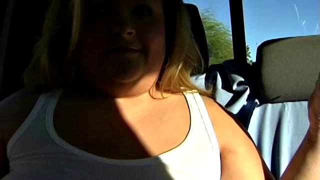 Curvy Blonde in a Park