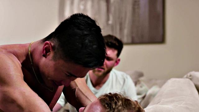 HETEROFLEXIBLE - Cuckold Caden Jackson Watches Husband Brogan RAW FUCK Bottom Jkab Ethan Dale