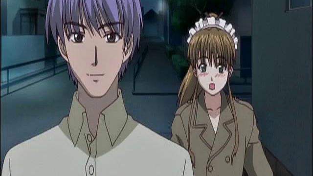 мультяшная горничная в одном фартучке и на поводке - курьеру такой поворот не снился