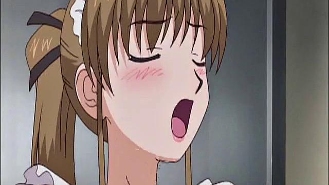 Maid In Apron Humiliated And Walked With A Leash