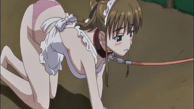 Watch this cartoon maid get humiliated in an intense outdoor thong domination scene!