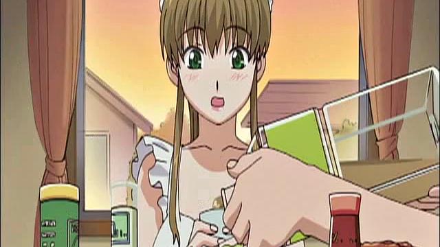 Maid In Apron Humiliated And Walked With A Leash