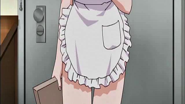 Maid In Apron Humiliated And Walked With A Leash
