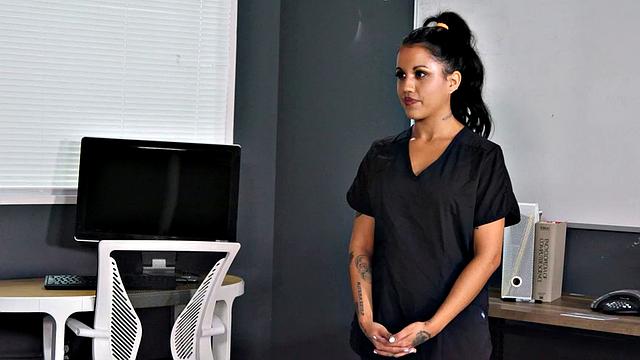 NURU MASSAGE - Office Masseuse Nina White Fucks Her Boss During Hot Massage