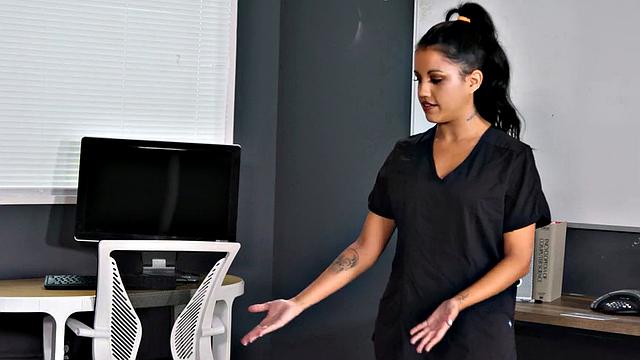 NURU MASSAGE - Office Masseuse Nina White Fucks Her Boss During Hot Massage