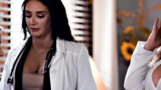 21yo dyke licked in 3way with busty bigass nurses in uniform