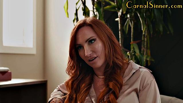 Classy bigtitted babe enjoys cocksucking