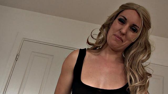 SubSlut Jasmine Lau gets spanked while sucking dick.