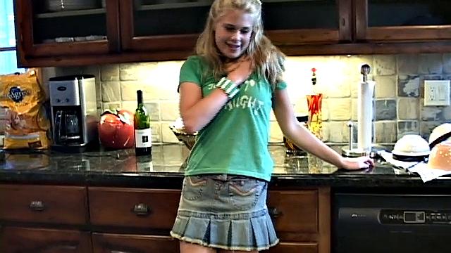 Little Summer gets horny rubbing pussy hard