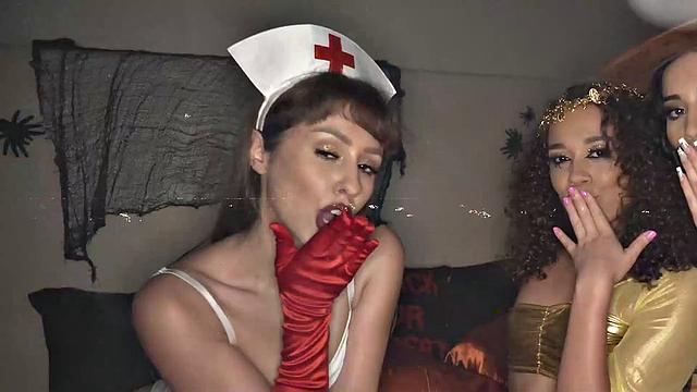 Trick Or Treat Threesome