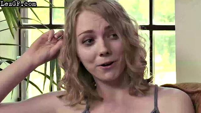 Naturaltitted lesbians rubbing pussies in tribbing