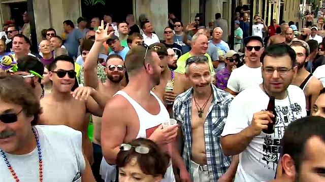 It's hot and the streets are packed when Jason Park slips away to a private courtyard and Sailor Blue steps away to get a break from the noise.