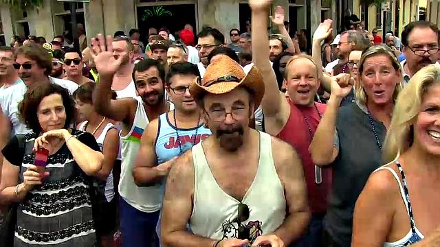 It's hot and the streets are packed when Jason Park slips away to a private courtyard and Sailor Blue steps away to get a break from the noise.