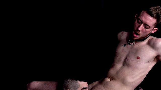 FTM stud gets licked and toyed with dildo by his boyfriend