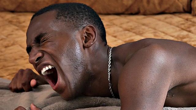 Black petite twink barebacked by tall white daddy