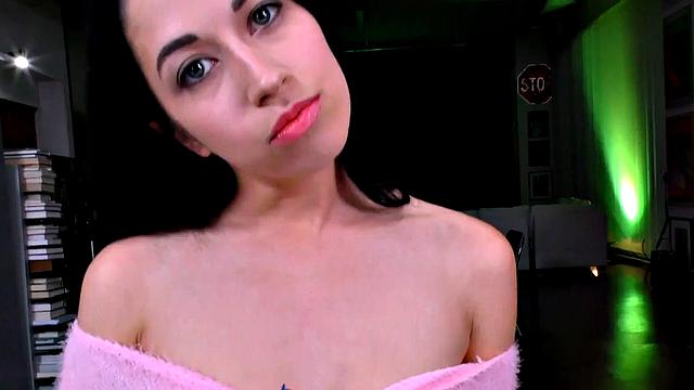 Petite cutie wanking lingerie slut teasing in POV