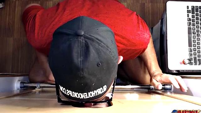 Hot Cock Drained at the Gloryhole