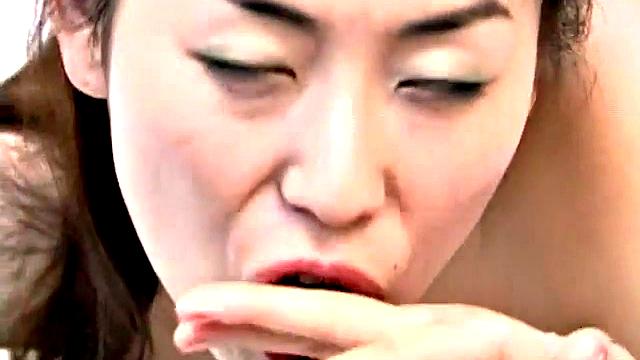 Cute Japanese gets banged in trio