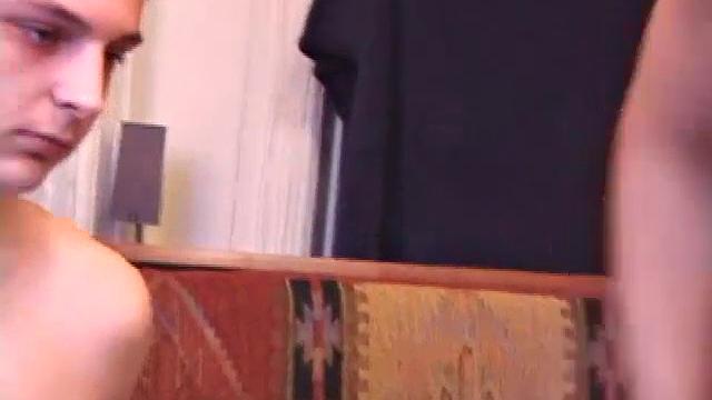 Gunner and Levi work up hardons, then strip naked and get down to business. These horny guys exchange blowjobs until they both blow big messy cum loads.