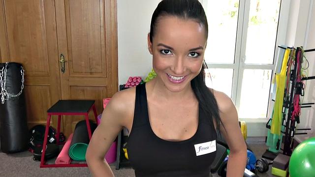 Menage a trois with lesbians during their gym time