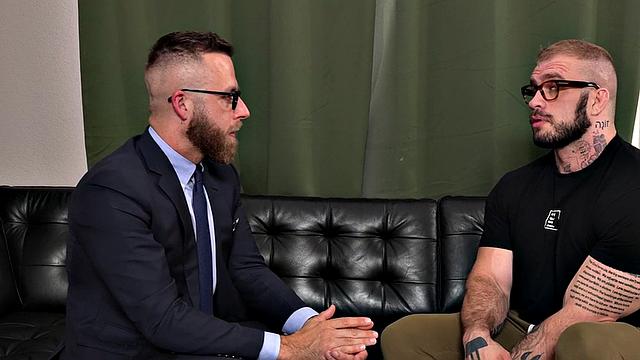 Mesmerized hunk fucked by therapist instead of a seance