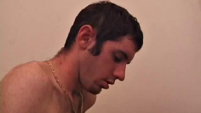 Back from an afternoon of skateboarding, Tag climbs onto the kitchen table and starts stroking his hard dick. Tag manages to suck his own as he edges himself close, and in no time he's unleashing a huge load onto his face.