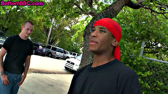 Black straight jock loves giving head